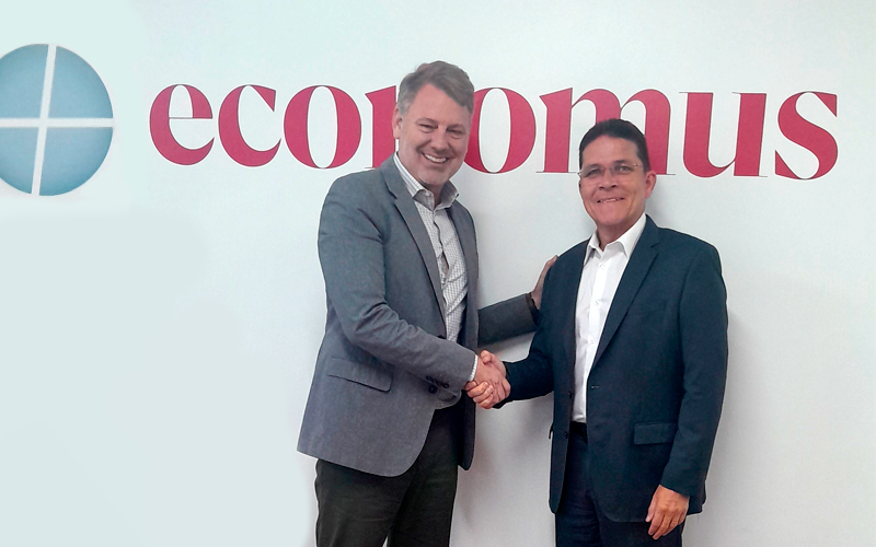 Presidente da UNIDAS, Anderson Mendes (à esq.) e presidente do Economus, Fred Queiroz Filho